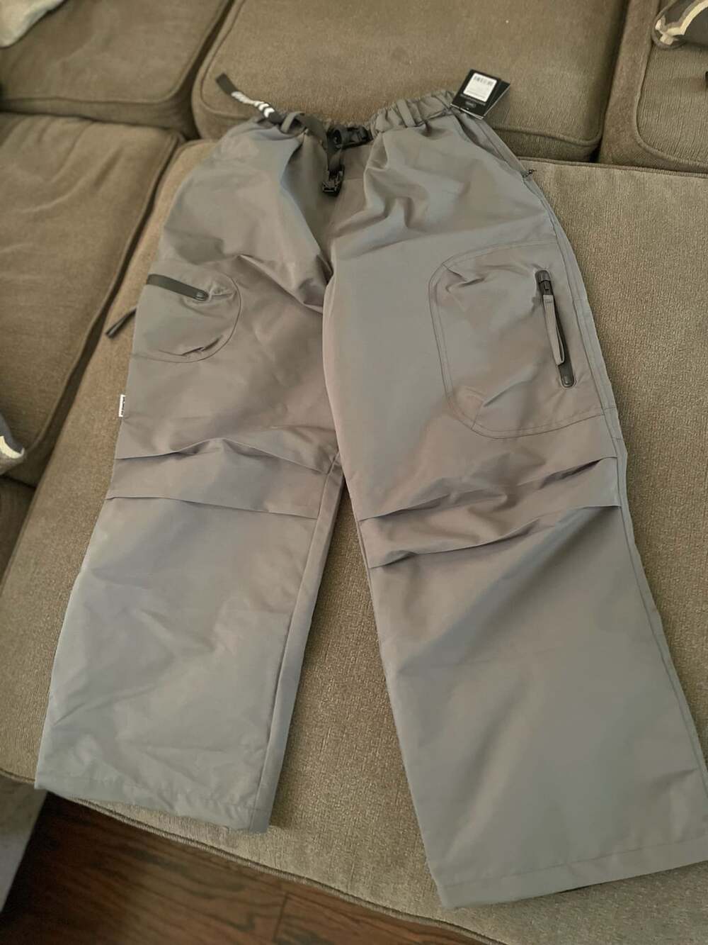 Snowverb Bomber Baggy Cargo Snow Pants Size M Gray